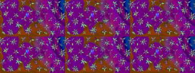 Küçük çiçekteki sevimli çiçek deseni. Raster illüstrasyonu. Çizim.