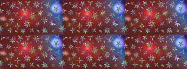 Çiçek deseni. Flower eskiz arka planı. Şatafatlı bahar bahçesi dokusu. Raster illüstrasyonu.