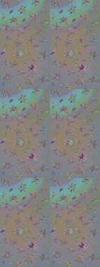 Küçük çiçekte güzel bir desen. Çiçekli yaz çiçekleri. Robot resim. Küçük renkli çiçekler. Moda baskıları için zarif bir şablon. Motley illüstrasyonu.