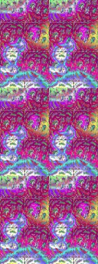 Mor, mor ve mavi renkte çiçeklerle çizilmiş çiçek deseni. Mor, mor ve mavi renkteki çiçekler suluboya tarzında.