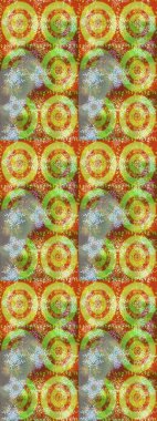 Yeşil, nötr ve kahverengi renkler ve kar taneleri. Renkli arka planda izole tatlı kar taneleri. Raster illüstrasyonu.