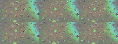 Raster düz çiçek çizim deseni. Hediye ambalaj kağıdı, tebrik kartları, posterler ve pankart tasarımı. Gri ve bej renkli çiçekler.