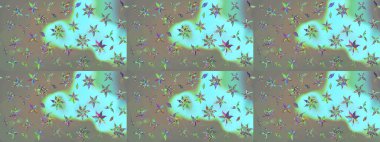 Çiçekli bahar çiçekleri. Küçük çiçekte güzel bir desen. Küçük renkli çiçekler. Moda baskıları için zarif bir şablon. Motley illüstrasyonu. Çizim.