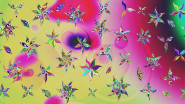 Eskiz geçmişi. Raster. Eski usul. Raster illüstrasyonu. Tomurcukları çiçek olan sevimli bir çiçek deseni. Kumaş, tekstil ve duvar kağıdı baskısı için..