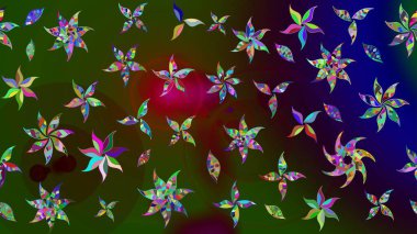 Güzel karalamalı çiçek desenli çizim. Küçük çiçekteki sevimli çiçek deseni. Güzel kumaş deseni. Raster illüstrasyonu.