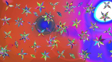 Çizim kalıbı. Organik motif arka planı. Raster illüstrasyonu. Ultraviyole kumaş deseni.