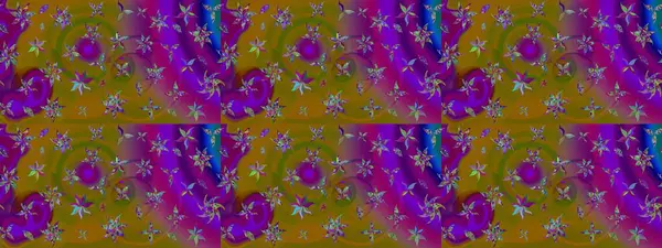 Raster çiçek desenli çiçek deseni, yapraklar, dekoratif elementler, sıçrama, lekeler, el çizimi kontur çizgileri ve Doodle çizim stili, grafik raster çizim çizimi.