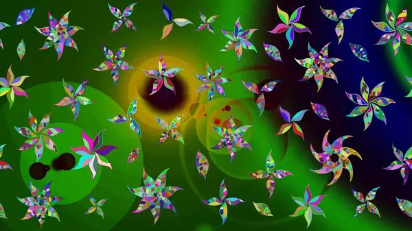 Raster illüstrasyonu. Küçük çiçekteki sevimli çiçek deseni. Çizim.