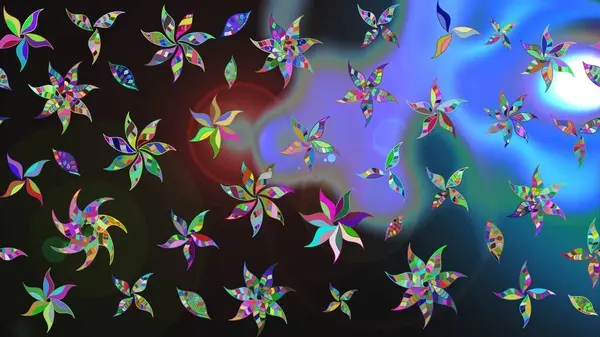 Çiçekli el çizimi çizimi deseni. Modern gelişim, gri ve mavi raster arka plan duvar kâğıdı illüstrasyonu, klasik çizgi çizgisi, desenli desenli çiçekler, çiçekli süsler..