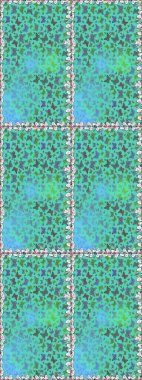 Raster. Moda Kumaşı Tasarımı. Soyut, pürüzsüz bir arkaplan. Yeşil renklerin çizimi. Kelebek deseni.