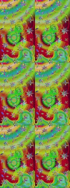 Düz Çiçek Elementleri Tasarımı. Taslak desenli, modaya uygun kumaş deseni. Renkli Bahar Teması eskiz kalıbı. Şirin çiçek elementleri. Raster illüstrasyonu.