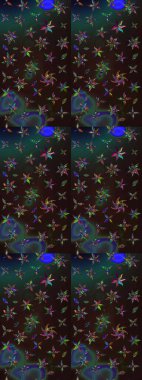 Düz Çiçek Elementleri Tasarımı. Gri ve kahverengi renkli çiçekler. Renkli Bahar Teması eskiz kalıbı. Sevimli çiçek raster deseni.