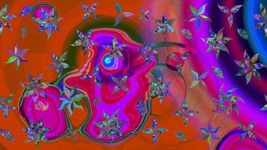 Raster illüstrasyonu. Güzel kumaş deseni. Hoş bir çiçek geçmişi var. Küçük çiçekte çizim deseni.