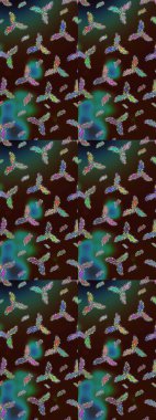 Raster illüstrasyonu. Soyut mandala ya da tuhaf kar tanesi çizgisi sanat tasarımı. Renkli arka planda izole tatlı kar taneleri.