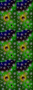 Yeşil ve siyah renkli çiçekler. Elle boyanmış suluboya resim çizimi çiçekler ve bitkiler.