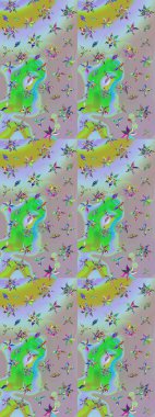 Yumuşak, bahar çiçekli arka plan. Tarafsız ve yeşil renklerde çiçekler. Raster çiçek desenli ve çiçekli..