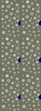 Raster güzel kumaş deseni çiziyor. Çiçek deseni. Düz Çiçek Elementleri Tasarımı. Renkli Bahar Teması çizim şablonu.