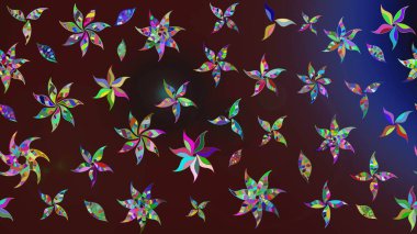 Üst manzara, yumuşak kahverengi ve mor renkli. Sevgililer günü ve tebrik kartı konsepti için şık bir davetiye. Çiçek kompozisyonu, el boyası, hassas şablon. Manzaralı çiçek deseni.