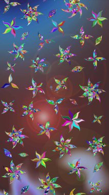 Renkli Bahar Teması eskiz kalıbı. Taslak desenli, modaya uygun kumaş deseni. Düz Çiçek Elementleri Tasarımı. Raster illüstrasyonu. Şirin çiçek elementleri..