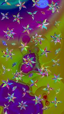 Moda baskısı. Çiçeğin suluboya çizimlerinin mükemmel deseni. Raster illüstrasyonu. Suluboya çizim kalıbı. Eski model. Dekorasyon ve tasarım için güzel desen.