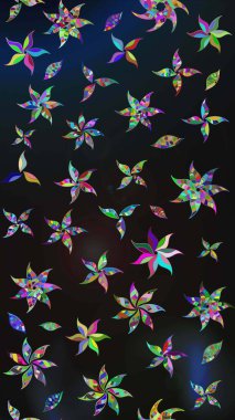 Gri ve mavi renkte çiçekler. Küçük çiçekte sevimli çiçek deseni var..