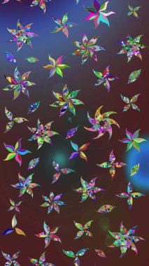 Raster deseni. Organik elementler. Botanik çizim kalıbı. Suluboya etkisi.