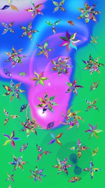 Kumaş, tekstil, duvar kağıdı baskısı için. Eskiz geçmişi. Eski usul. Raster. Tomurcukları çiçek olan sevimli bir çiçek deseni. Raster illüstrasyonu.