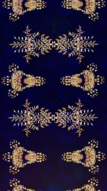 Küçük çiçekteki sevimli çiçek deseni. Soyut çiçek çizim kalıbı arka planı. Raster deseni. Raster illüstrasyonu. Siyah, gri ve mavi renklerde.