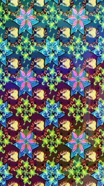 Kışın sembolü, mutlu noeller, mutlu yeni yıl kutlaması Raster illüstrasyonu. Basit bir kar tanesi. Soyut duvar kâğıdı, ambalaj dekorasyonu. Mavi ve yeşil renkler üzerine resim.