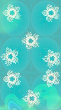 Raster Golden eskiz kalıbı. Düz elle çizilmiş klasik koleksiyon. Arkaplan, kumaş, altın duvar kağıdı. Altın desenli mavi, nötr ve yeşil altın elementlerle.