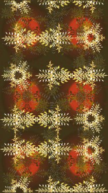 Kış. Renkli arka plan üzerinde izole suluboya kar taneleri. Kış sembolü. Raster illüstrasyon.