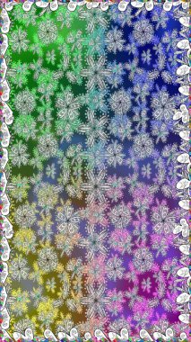 Renkli Bahar Temalı Kusursuz Arkaplan. Düz Çiçek Elementleri Tasarımı. Tarafsız renklerde çiçekler. Raster illüstrasyonunda kusursuz çiçek deseni.