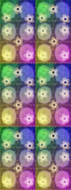 Yeni yıl kar tanesi. Düz kar karalama ikonları, yılbaşı afişi için kar taneleri silueti, kartlar. Tarafsız, mor ve yeşil renkler üzerine şirin soyut kar tanesi raster tasarımı.