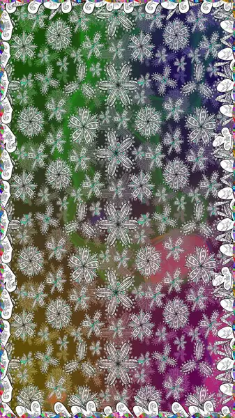 Raster illüstrasyonunda kusursuz çiçek deseni. Gri renkli çiçekler.