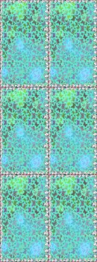 Raster illüstrasyonu. Kumaş, tekstil, baskı ve davetiye. Mavi ve yeşil soyut arka planda gece kelebekleri. Kusursuz..