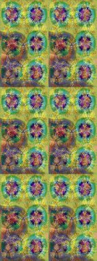 Renkli elementlerle Raster ilginç desen.