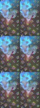 Şatafatlı bahar bahçesi dokusu. Flower eskiz arka planı. Çiçek deseni. Raster illüstrasyonu.