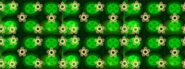 Raster Noel soyut renkli arka plan ve tatlı kar tanesi. Farklı kar taneleri toplayıcısı, yeşil, mavi ve sarı renklerde kış elementleri..