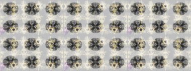 Modern stil dokusu. Çiçek desenli raster, nötr, gri ve bej renkli çizgi deseni soyut raster arkaplanı.