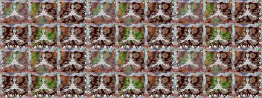 Kahverengi renklerde. Anti-stres için soyut örnek sayfası. Raster illüstrasyonu.