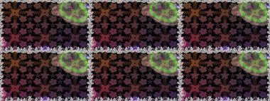 Çiçek kompozisyonu, el boyası, hassas şablon. Manzaralı çiçek deseni. Sevgililer günü ve tebrik kartı konsepti için şık bir davetiye. Üst görünüm, yumuşak siyah renk biçimi.