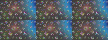 Küçük mavi ve gri çiçeklerle oldukça eski bir besin torbası deseni. Tekstil, kumaş, kapaklar, duvar kağıtları, baskı, paket, koleksiyon defteri, örgü, dekupaj için çiçek arkaplanı..