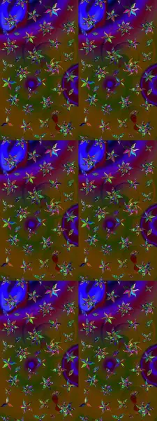 Raster çiçek desenli çiçek deseni, yapraklar, dekoratif elementler, sıçrama, lekeler, el çizimi kontur çizgileri ve Doodle çizim stili, grafik raster çizim çizimi.