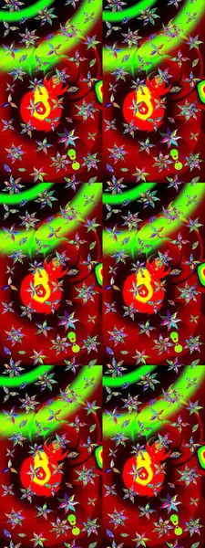 Düz Çiçek Elementleri Tasarımı. Renkli Bahar Teması eskiz kalıbı. Eskiz klasiği. Raster Şirin kumaş deseni.