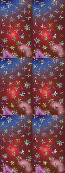 Kahverengi ve kırmızı renkte çiçekler. Düz Çiçek Elementleri Tasarımı. Sevimli çiçek raster deseni. Renk Bahar Teması eskiz şablonu.