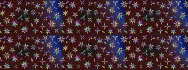 El çizimi, soyut ve süslü elementler. Suluboya resim taklit Raster çizimi. Klasik çiçekler. Kahverengi ve mor renkler. Yaz çiçekleri teması.