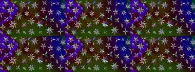 Renkli Bahar Teması eskiz kalıbı. Düz Çiçek Elementleri Tasarımı. Raster..