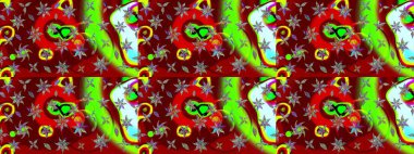 Hoş bir çiçek geçmişi var. Güzel kumaş deseni. Küçük bir çiçekte eskiz deseni. Raster illüstrasyonu.