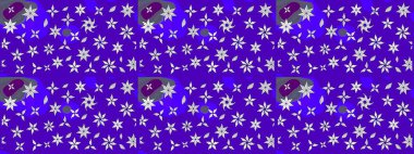 Menekşe ve nötr çiçekli eskiz deseni, suluboya çiçekli desen, güzel çiçek, duvar kağıdı, kart veya kumaş için fayanslı. Raster - stok.