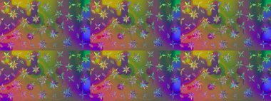 Küçük çiçekteki sevimli çiçek deseni. Yeşil ve kahverengi renkte çiçekler.